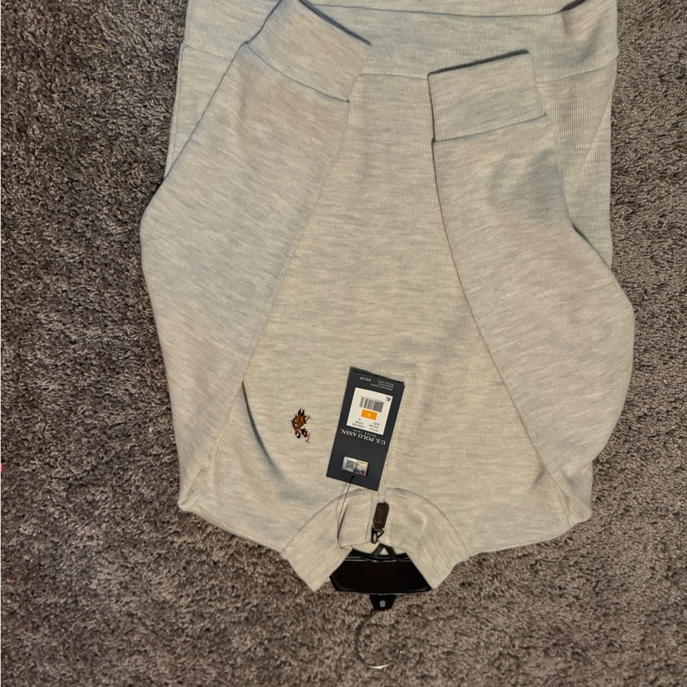 U.S. Polo Assn. Light Gray Pullover with Embroidered Logo